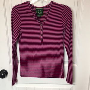 C. Wonder pink striped top size Small